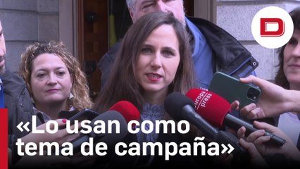 Belarra no se cree al PSOE en la crisis de los pélets: «Lo está usando como tema de campaña y no quiere que se resuelva»