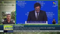 Líderes mundiales cuestionan discurso del presidente de Argentina en Suiza