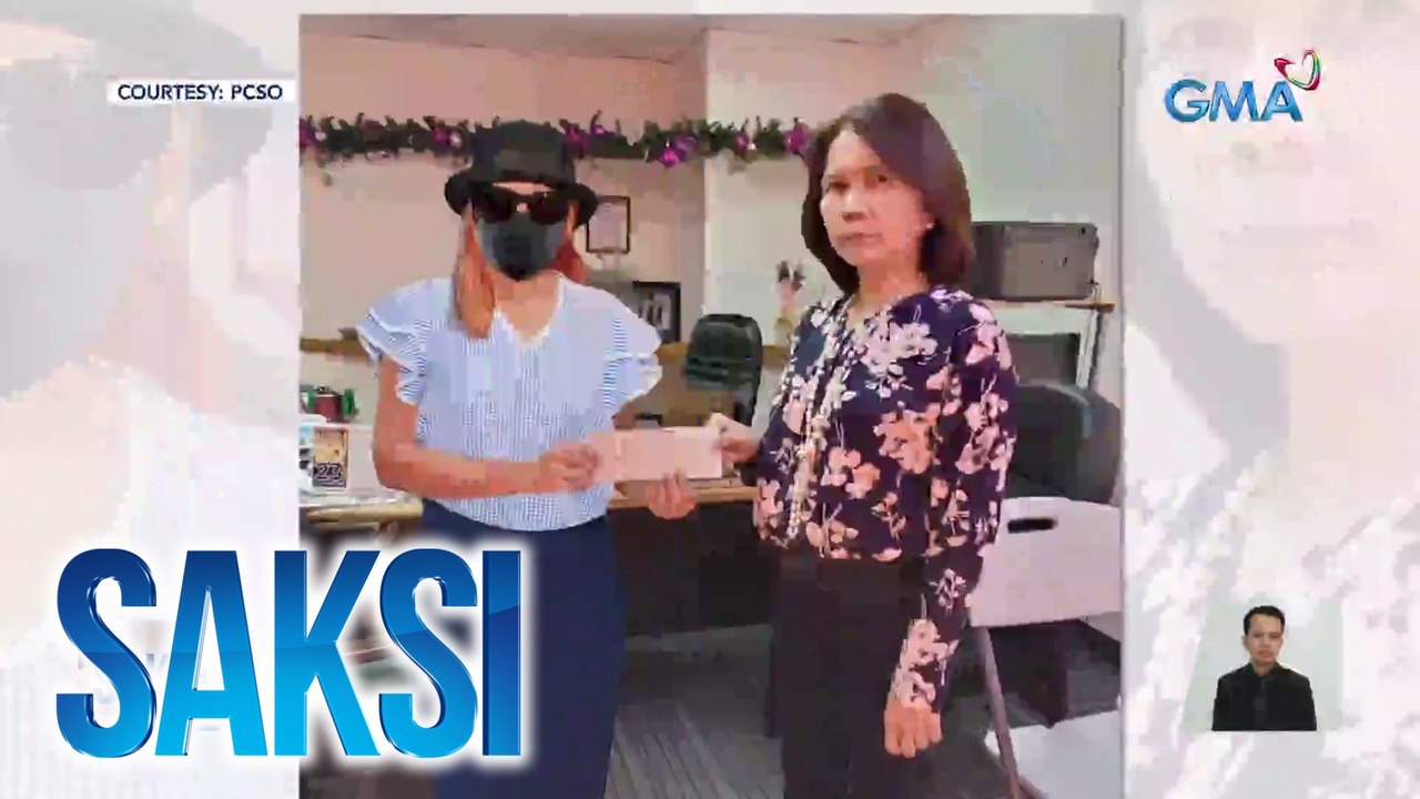 PCSO, inaming edited ang inilabas na litrato ng nanalo sa 6/42 lotto para hindi raw makilala | Saksi