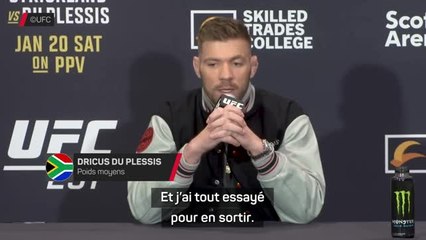 UFC 297 - Du Plessis : "J'ai déjà gagné la bataille des micros"