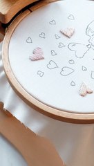 Broderie pour la Saint Valentin, guide video de broderie pour le débutants