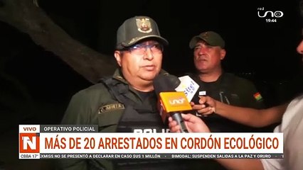 mas de 20 arrestados en cordón ecológico