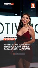 ¡No falló ningún tiro! Abuelita causa furor en redes por jugar básquet cargada con su aguayo.