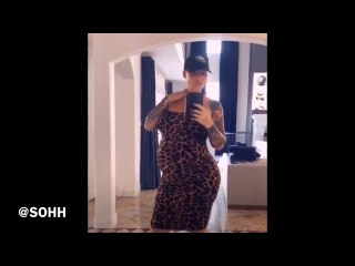Amber Rose Shows Off Baby Bump