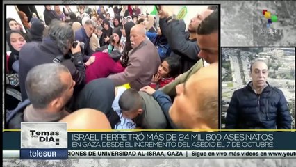 Palestina: Ocupación israelí continúa bombardeando la Franja de Gaza desde hace 104 días