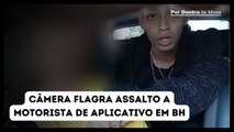 Câmera flagra assalto a motorista de aplicativo no Barreiro, em BH