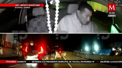 Chofer es secuestrado por cuatro horas en autopista México-Querétaro, agresión queda grabada