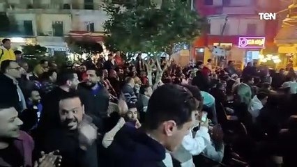 فرحة جماهير الإسكندرية بالهدف الثاني لمنتخب مصر في مرمى غانا