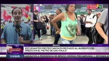 Brasil: Estudiantes de Sao Paulo protestan contra el aumento del precio del transporte público