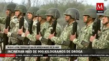 Autoridades incineran más de 900 kg de drogas decomisadas en Nuevo León