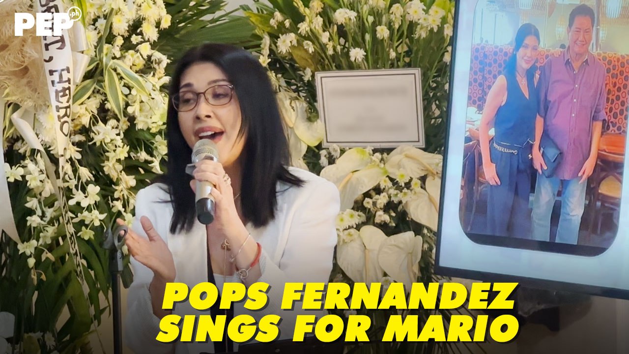 Pops Fernandez sings at Mario Bautista's wake | PEP