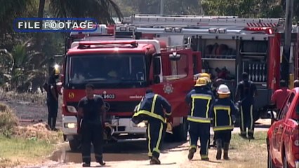 FIRE OFFICERS INJURED; SERVICE INVESTIGATING