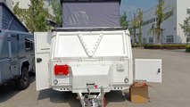unique njstar rv ready to ship pearl white overlanding camper trailer with rear bike rack