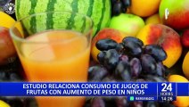 ¡Increíble! Estudio revela que jugo de frutas causa sobrepeso en niños