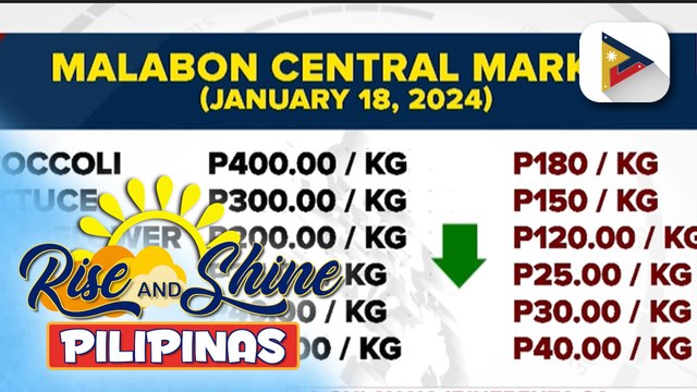 Presyo ng mga gulay na ibinebenta sa ilang palengke, bumaba ng higit 50%