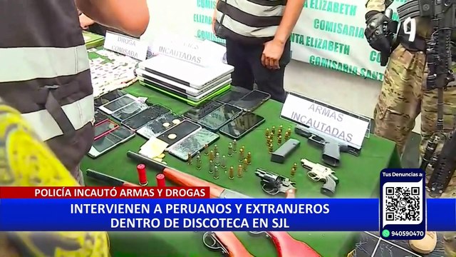 SJL: hallan drogas “Tusi” y “Éxtasis” en discoteca donde se intervino a 91 personas