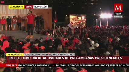 Jorge Álvarez Máynez cierra actividades de precampaña en Nuevo León