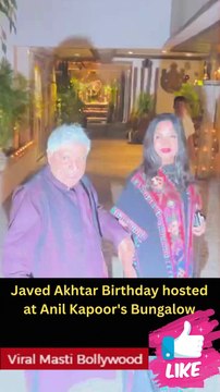 Javed Akhtar Birthday hosted at Anil Kapoor's Bungalow