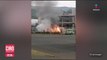 Grupo armado quema tres lotes de venta de vehículos en Uruapan, Michoacán