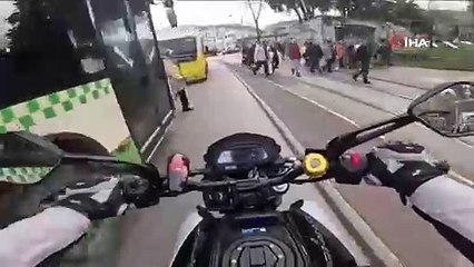 Bursa’da korkutan anlar...Yayanın hayatını kurtaran manevra kamerada