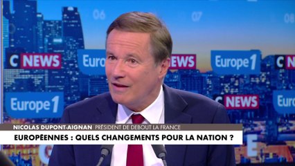 Nicolas Dupont-Aignan : «On a un projet très clair de rupture avec l’Union européenne»