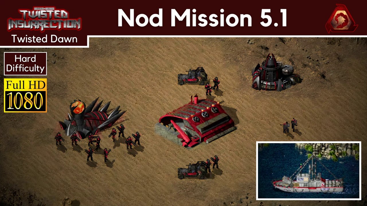 How to Beat C&C Twisted Dawn Nod Mission 5: Warthog Hunt Pt 1/2 - Hard - 1080p HD