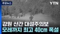 [날씨] 영동 대설특보, 휴일까지 최고 40cm...다음 주엔 또 한파 / YTN