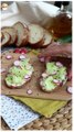 Tartines fromage frais concombre et radis