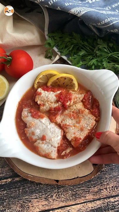 Seelachs mit tomate und zitrone (gesundes und einfaches rezept!)