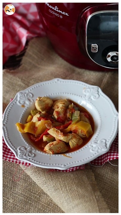 Baskisches express-hähnchen mit dem cookeo