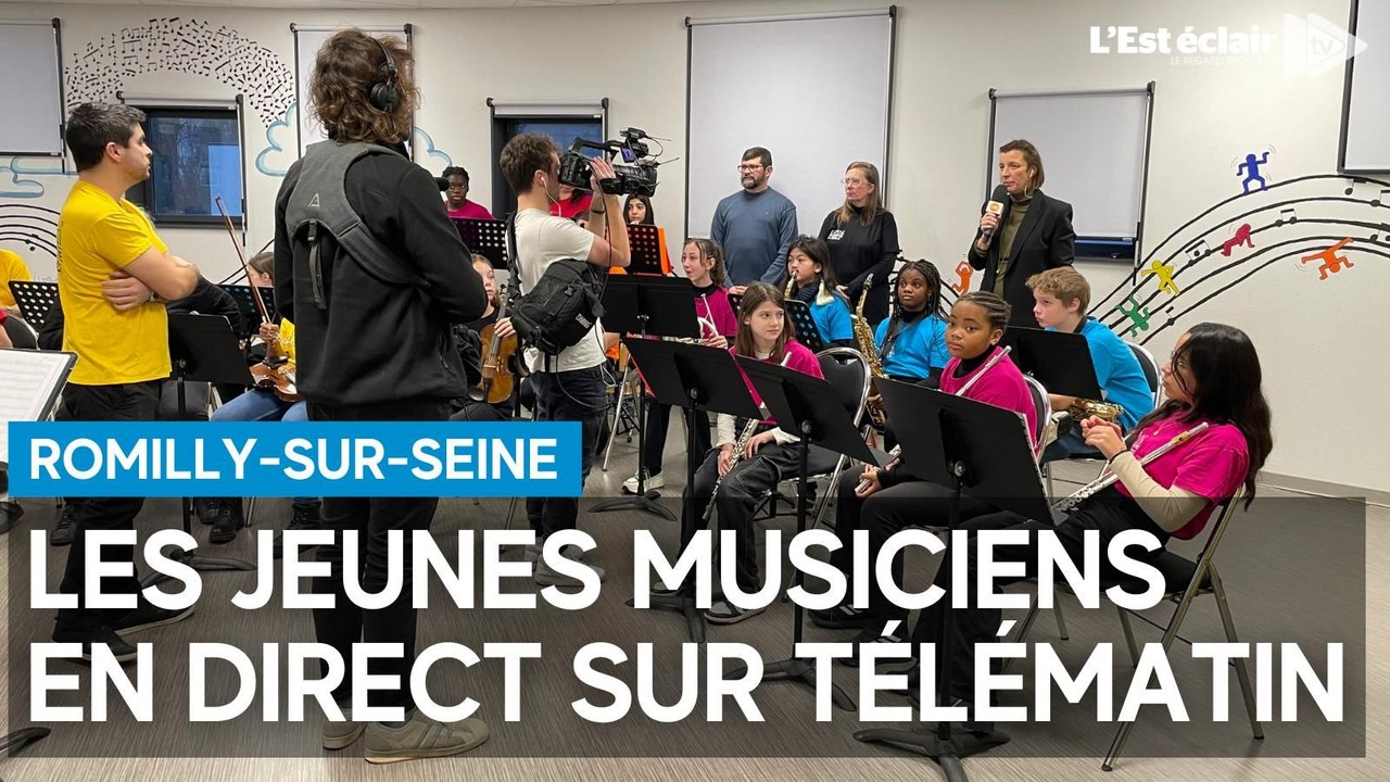Les jeunes musiciens en direct sur Télématin à Romilly-sur-Seine