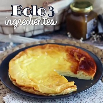 Bolo rápido e fácil com apenas 3 ingredientes