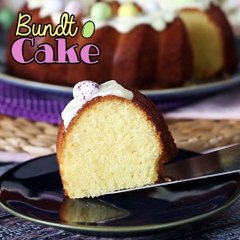 Bundt cake de páscoa sabor limão e chocolate branco