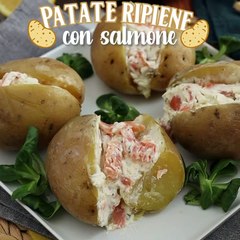 Patate ripiene con salmone affumicato e philadelphia