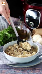 Risotto ai funghi champignon con cookeo moulinex