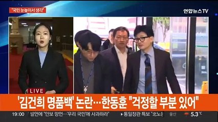 한동훈, 명품백 의혹에 "국민 눈높이서 생각할 문제…갈등 없다"