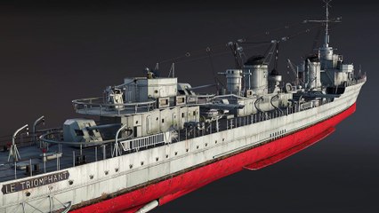 Le Triomphant Destroyer - Airborne General Battlepass Naval Prize - War Thunder