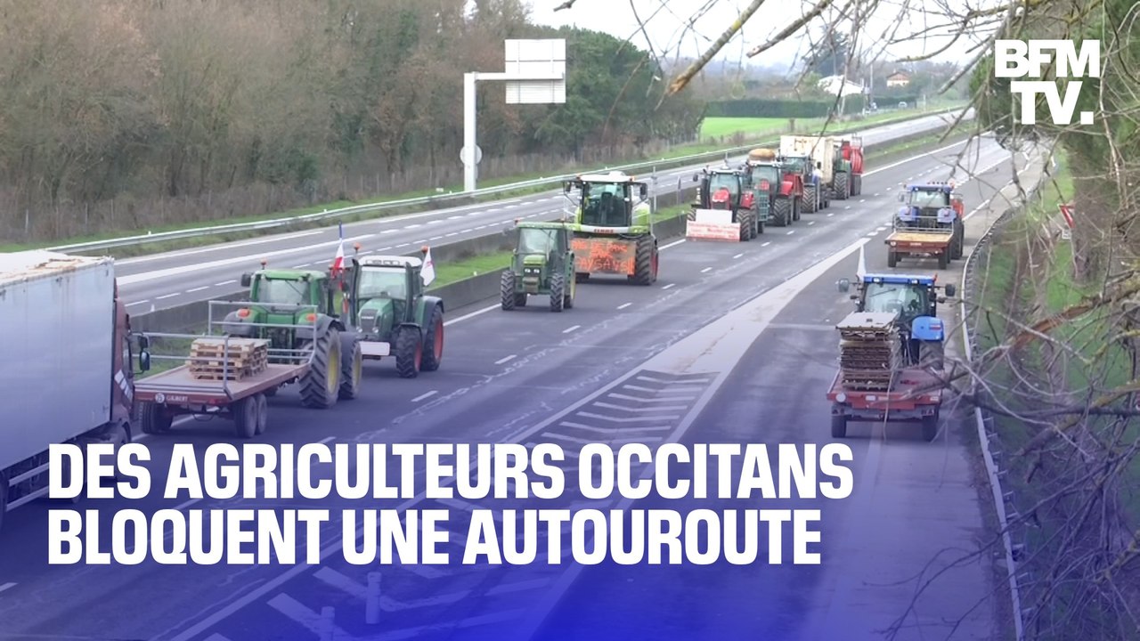 "On n’a eu aucune avancée sur toutes nos problématiques importantes"  En Occitanie, des agriculteurs bloquent l’autoroute A64 pour faire pression sur le gouvernement