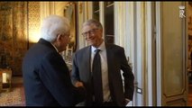 Mattarella riceve Bill Gates al Quirinale