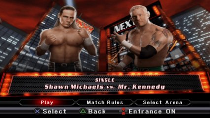 WWE Shawn Michaels vs Mr. Kennedy Raw | SmackDown vs Raw 2009 PCSX2