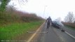 Dashcam footage shows drink driver in head on collision