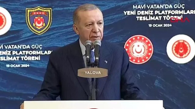 Cumhurbaşkanı Erdoğan Yalova Sefine Tersanesi'nde açıklamalarda bulundu: Gemilerimizle donanma gücümüz artıyor