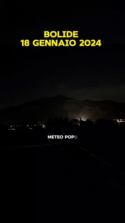 Un bolide illumina il cielo di Pisa