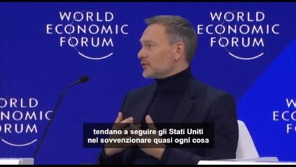 Wef, il ministro tedesco Lindner: "Ue non segua corsa ai sussidi Usa"