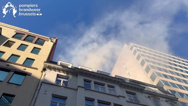 Feu de toiture à Bruxelles: des bandes fermées rue Belliard