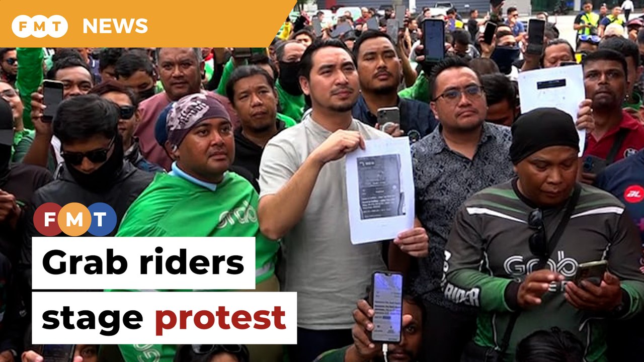 300 Grab riders stage protest, want issues resolved in 5 days - video ...