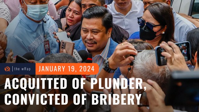 Jinggoy Estrada acquitted of plunder, convicted of bribery in pork barrel scam