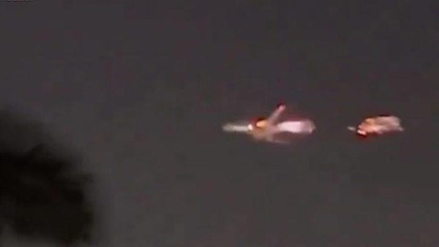 Watch moment Atlas Air Boeing 747 erupts into flames mid-air over Miami