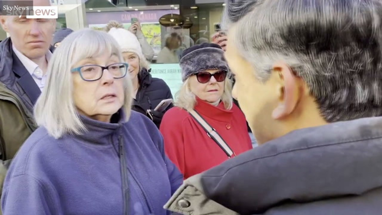 Rishi Sunak Confronted By Woman Over NHS Crisis During Visit