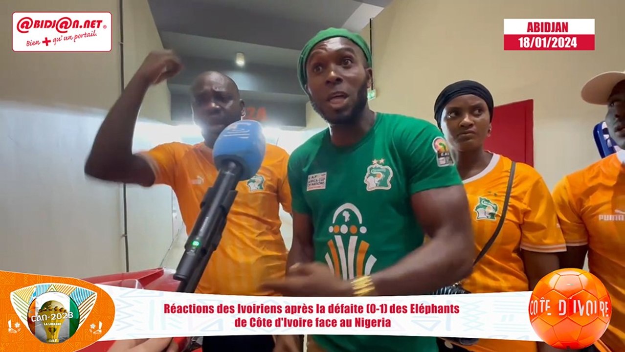 CAN 2023-Réactions des Ivoiriens après la défaite (0-1) des Eléphants de Côte d'Ivoire face au Nigeria